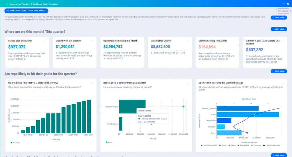 sales rep dashboard