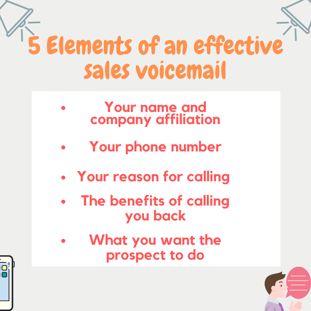 Basic sales voicemail script elements