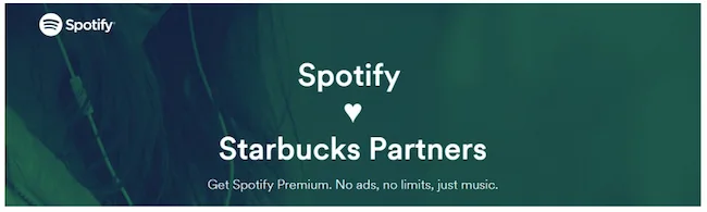 Co-Branding Partnership Business Examples: starbucks spotify