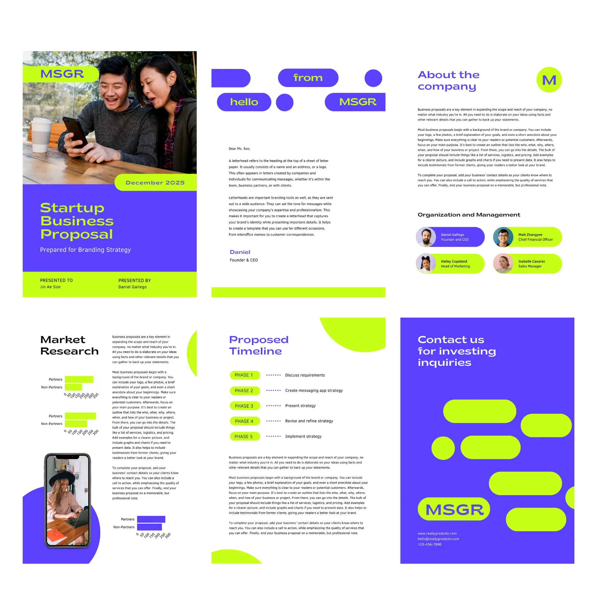 business proposal example, startup business proposal