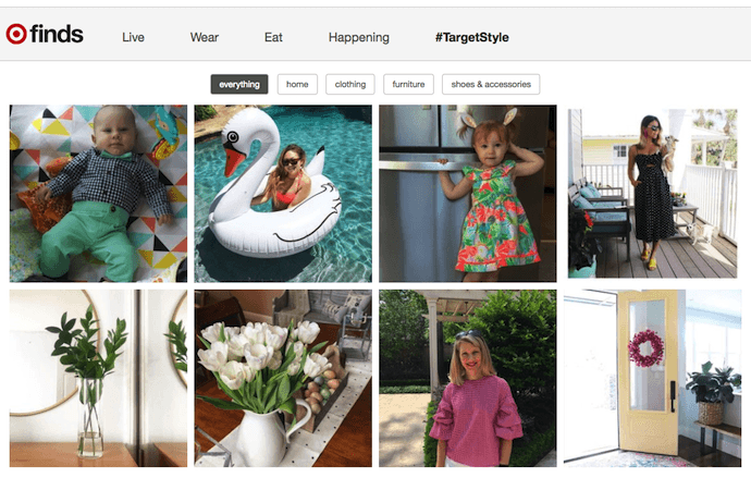 Target Finds ecommerce Instagram content idea