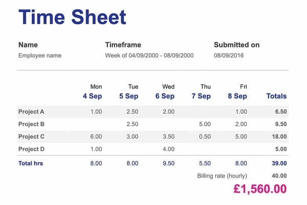 timesheet - 21 of the Best Free Google Sheets Templates for 2024