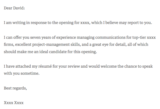 How to write a covering letter for a job example
