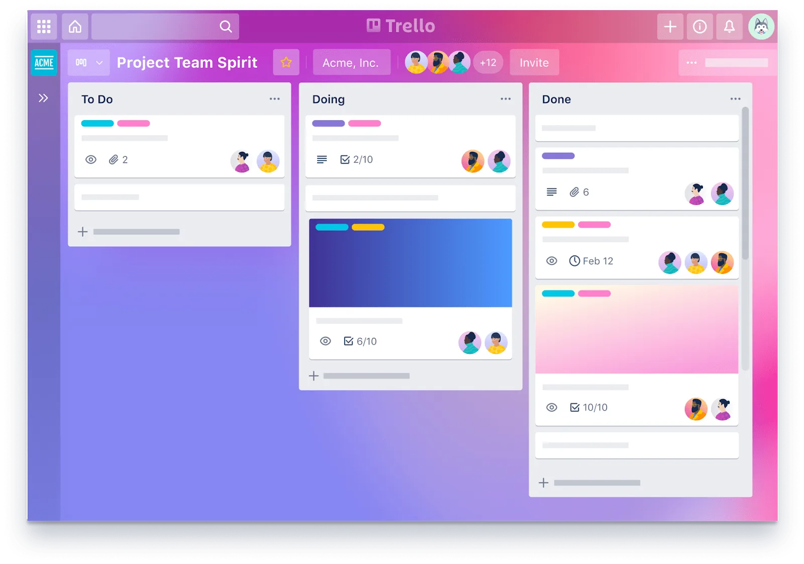 Project management software by Trello