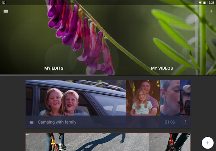 Selecting video clips on WeVideo video editor mobile app