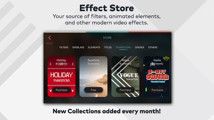 Effect Store on Wondershare's FilmoraGo mobile app